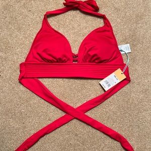 Kona Sol Red Bikini Top (SIZE M 8/10)